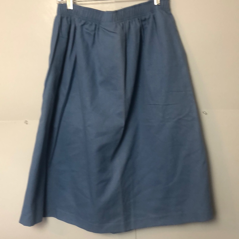 New vintage sky blue plus Sz elastic waist skirt - Picture 6 of 7